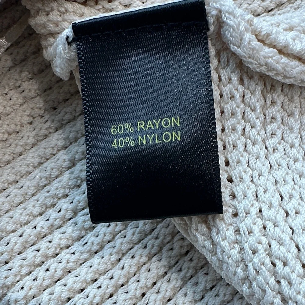 House of Harlow 1960 Ivory Knit Crop Top- Small - tank top- stretch - Picture 9 of 10